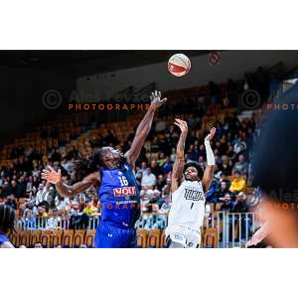 Wendell Green Jr. in action during AdmiralBet ABA League 2025/2026 basketball match between Perspektiva Ilirija and Buducnost VOLI in Tivoli Hall, Ljubljana, Slovenia on December 13, 2025