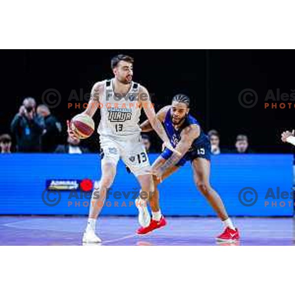 Robert Jurkovic in action during AdmiralBet ABA League 2025/2026 basketball match between Perspektiva Ilirija and Buducnost VOLI in Tivoli Hall, Ljubljana, Slovenia on December 13, 2025