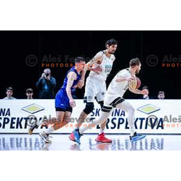 in action during AdmiralBet ABA League 2025/2026 basketball match between Perspektiva Ilirija and Buducnost VOLI in Tivoli Hall, Ljubljana, Slovenia on December 13, 2025