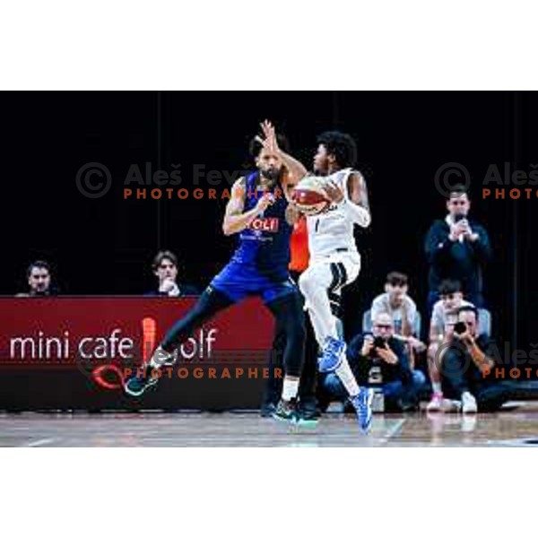 Wendell Green Jr. in action during AdmiralBet ABA League 2025/2026 basketball match between Perspektiva Ilirija and Buducnost VOLI in Tivoli Hall, Ljubljana, Slovenia on December 13, 2025 
