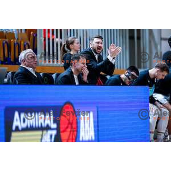 in action during AdmiralBet ABA League 2025/2026 basketball match between Perspektiva Ilirija and Buducnost VOLI in Tivoli Hall, Ljubljana, Slovenia on December 13, 2025