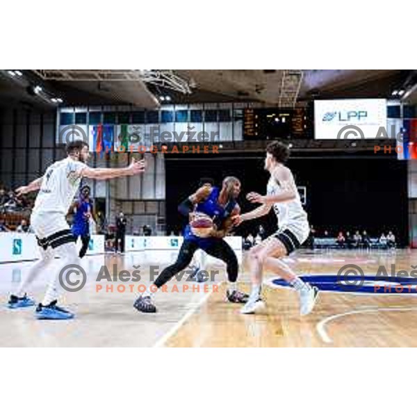 Rasheed Sulaimon in action during AdmiralBet ABA League 2025/2026 basketball match between Perspektiva Ilirija and Buducnost VOLI in Tivoli Hall, Ljubljana, Slovenia on December 13, 2025