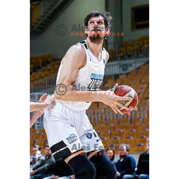 Boban Marjanovic in action during AdmiralBet ABA League 2025/2026 basketball match between Perspektiva Ilirija and Buducnost VOLI in Tivoli Hall, Ljubljana, Slovenia on December 13, 2025