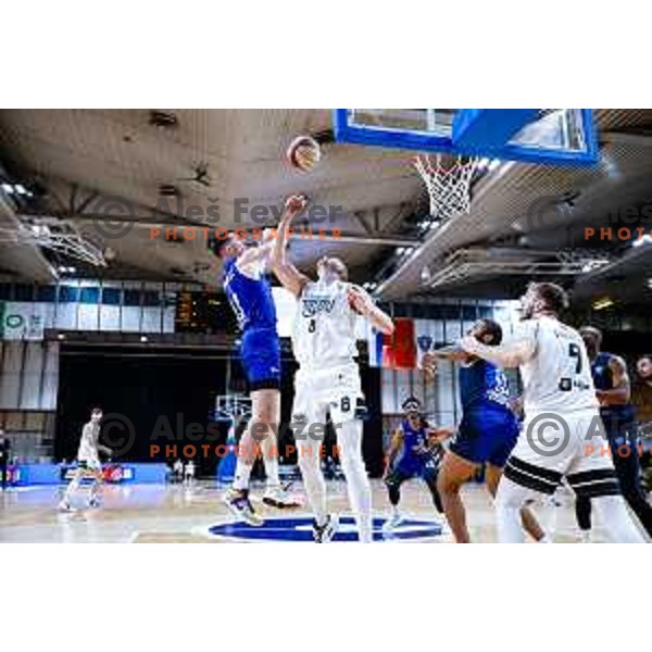 in action during AdmiralBet ABA League 2025/2026 basketball match between Perspektiva Ilirija and Buducnost VOLI in Tivoli Hall, Ljubljana, Slovenia on December 13, 2025