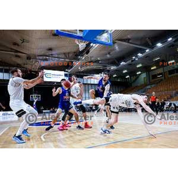 Mark Padjen in action during AdmiralBet ABA League 2025/2026 basketball match between Perspektiva Ilirija and Buducnost VOLI in Tivoli Hall, Ljubljana, Slovenia on December 13, 2025