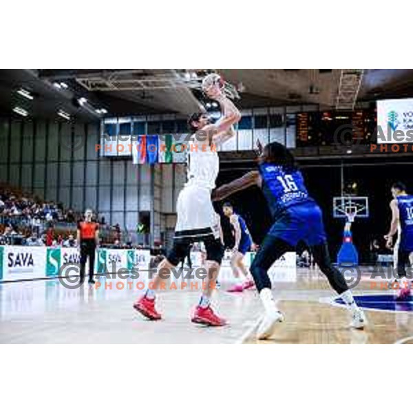 Boban Marjanovic in action during AdmiralBet ABA League 2025/2026 basketball match between Perspektiva Ilirija and Buducnost VOLI in Tivoli Hall, Ljubljana, Slovenia on December 13, 2025