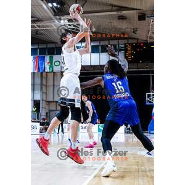 Boban Marjanovic in action during AdmiralBet ABA League 2025/2026 basketball match between Perspektiva Ilirija and Buducnost VOLI in Tivoli Hall, Ljubljana, Slovenia on December 13, 2025