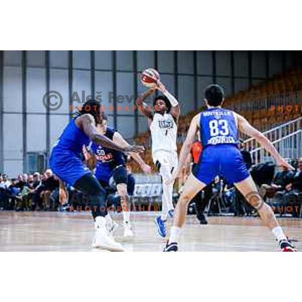 Wendell Green Jr. in action during AdmiralBet ABA League 2025/2026 basketball match between Perspektiva Ilirija and Buducnost VOLI in Tivoli Hall, Ljubljana, Slovenia on December 13, 2025 