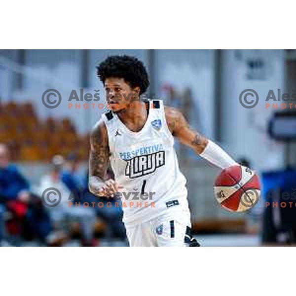 Wendell Green Jr. in action during AdmiralBet ABA League 2025/2026 basketball match between Perspektiva Ilirija and Buducnost VOLI in Tivoli Hall, Ljubljana, Slovenia on December 13, 2025