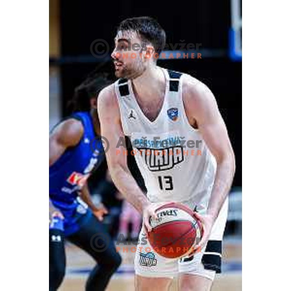 Robert Jurkovic in action during AdmiralBet ABA League 2025/2026 basketball match between Perspektiva Ilirija and Buducnost VOLI in Tivoli Hall, Ljubljana, Slovenia on December 13, 2025
