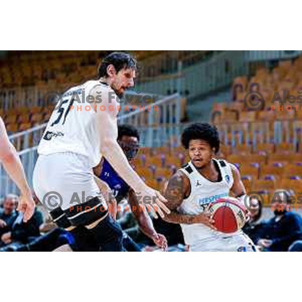 Wendell Green Jr. in action during AdmiralBet ABA League 2025/2026 basketball match between Perspektiva Ilirija and Buducnost VOLI in Tivoli Hall, Ljubljana, Slovenia on December 13, 2025