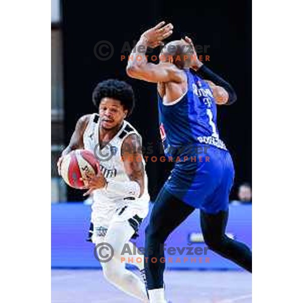Wendell Green Jr. in action during AdmiralBet ABA League 2025/2026 basketball match between Perspektiva Ilirija and Buducnost VOLI in Tivoli Hall, Ljubljana, Slovenia on December 13, 2025
