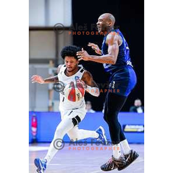 Wendell Green Jr. in action during AdmiralBet ABA League 2025/2026 basketball match between Perspektiva Ilirija and Buducnost VOLI in Tivoli Hall, Ljubljana, Slovenia on December 13, 2025