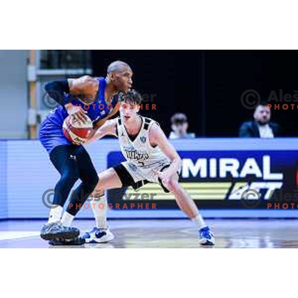 in action during AdmiralBet ABA League 2025/2026 basketball match between Perspektiva Ilirija and Buducnost VOLI in Tivoli Hall, Ljubljana, Slovenia on December 13, 2025