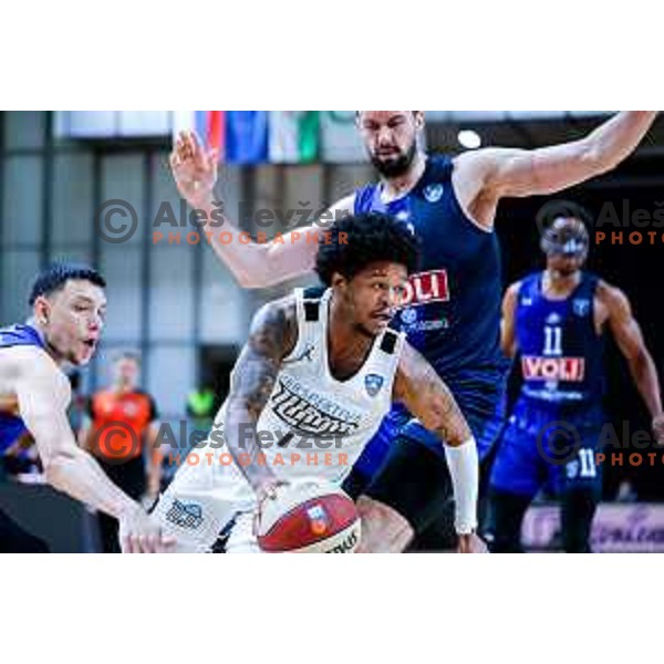 Wendell Green Jr. in action during AdmiralBet ABA League 2025/2026 basketball match between Perspektiva Ilirija and Buducnost VOLI in Tivoli Hall, Ljubljana, Slovenia on December 13, 2025