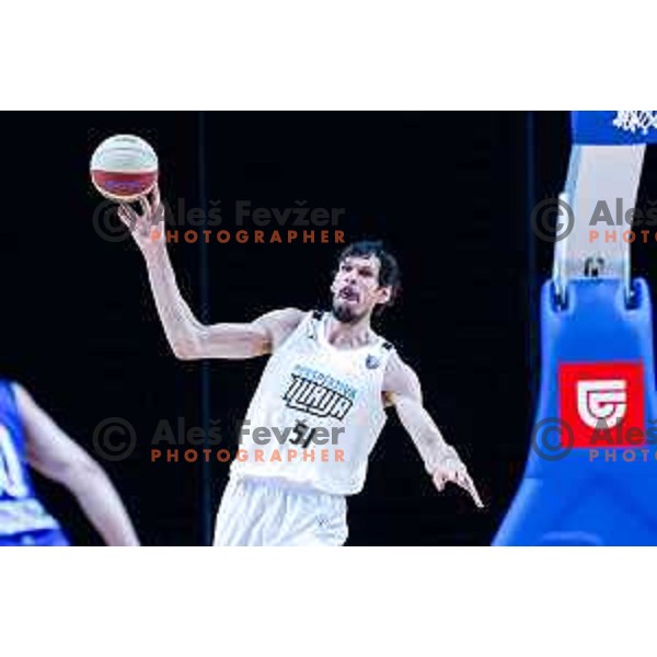 Boban Marjanovic in action during AdmiralBet ABA League 2025/2026 basketball match between Perspektiva Ilirija and Buducnost VOLI in Tivoli Hall, Ljubljana, Slovenia on December 13, 2025 