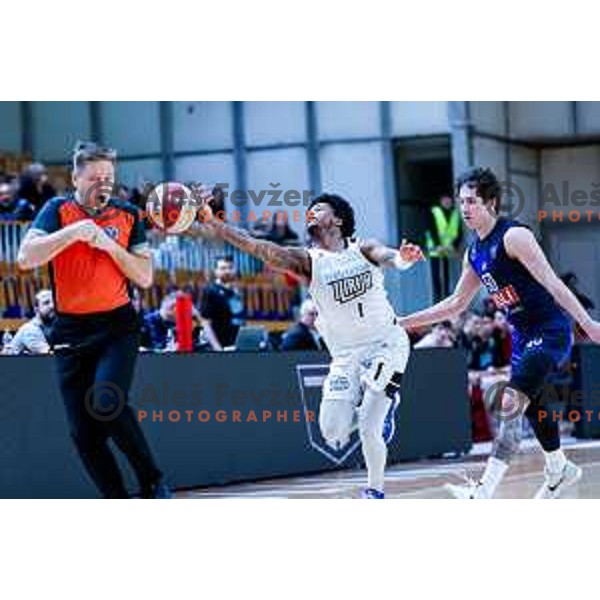 Wendell Green Jr. in action during AdmiralBet ABA League 2025/2026 basketball match between Perspektiva Ilirija and Buducnost VOLI in Tivoli Hall, Ljubljana, Slovenia on December 13, 2025