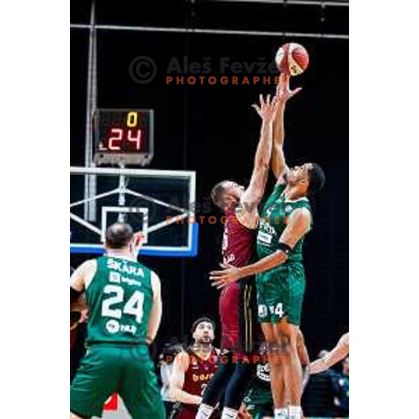 William McNair Jr. in action during AdmiralBet ABA League 2025/2026 basketball match between Cedevita Olimpija (SLO) and Bosna BH Telecom (BiH) in Tivoli Hall, Ljubljana, Slovenia on December 13, 2025