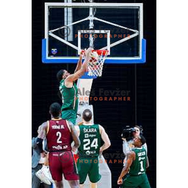 William McNair Jr. in action during AdmiralBet ABA League 2025/2026 basketball match between Cedevita Olimpija (SLO) and Bosna BH Telecom (BiH) in Tivoli Hall, Ljubljana, Slovenia on December 13, 2025
