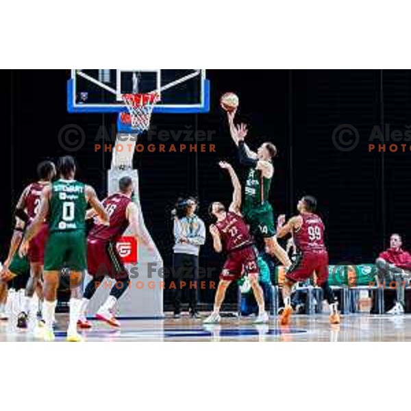 David Skara in action during AdmiralBet ABA League 2025/2026 basketball match between Cedevita Olimpija (SLO) and Bosna BH Telecom (BiH) in Tivoli Hall, Ljubljana, Slovenia on December 13, 2025