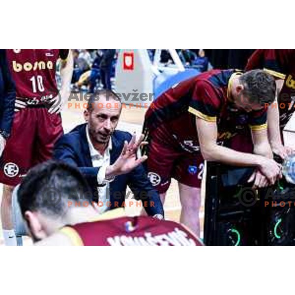 Muhamed Pasalic during AdmiralBet ABA League 2025/2026 basketball match between Cedevita Olimpija (SLO) and Bosna BH Telecom (BiH) in Tivoli Hall, Ljubljana, Slovenia on December 13, 2025