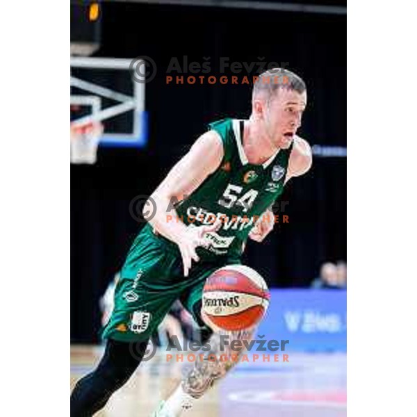 Thomas Kennedy in action during AdmiralBet ABA League 2025/2026 basketball match between Cedevita Olimpija (SLO) and Bosna BH Telecom (BiH) in Tivoli Hall, Ljubljana, Slovenia on December 13, 2025