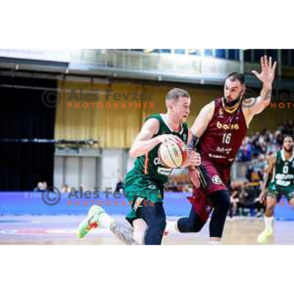 Thomas Kennedy in action during AdmiralBet ABA League 2025/2026 basketball match between Cedevita Olimpija (SLO) and Bosna BH Telecom (BiH) in Tivoli Hall, Ljubljana, Slovenia on December 13, 2025