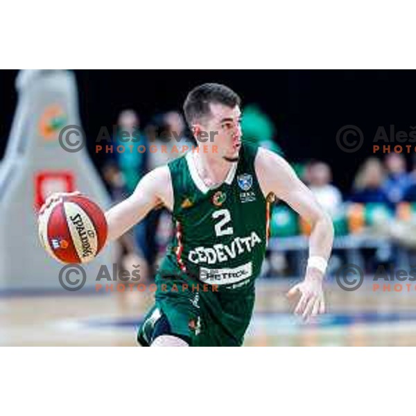 Joseph Girard III in action during AdmiralBet ABA League 2025/2026 basketball match between Cedevita Olimpija (SLO) and Bosna BH Telecom (BiH) in Tivoli Hall, Ljubljana, Slovenia on December 13, 2025