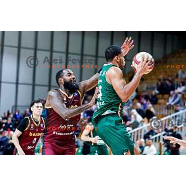 William McNair Jr. in action during AdmiralBet ABA League 2025/2026 basketball match between Cedevita Olimpija (SLO) and Bosna BH Telecom (BiH) in Tivoli Hall, Ljubljana, Slovenia on December 13, 2025