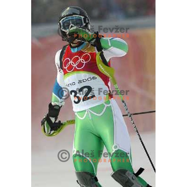 Ana Kobal of Slovenia during Combined Slalom Women at Winter Olympic Games , Torino 2006