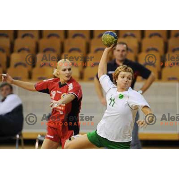 Cerenjak at handball match RK Olimpija - ZRK Celje Celjske Mesnine, 15.11.2008 