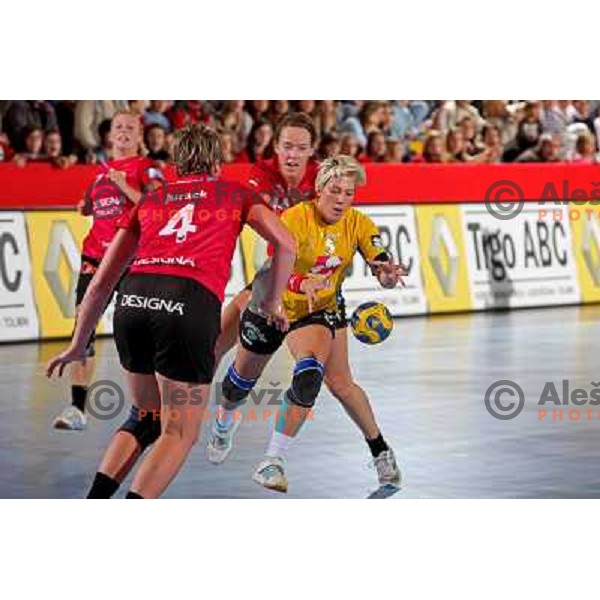 Golubic at handball match Krim Mercator- Viborg in round 3 of EHF Championsleague, played at Kodeljevo, Ljubljana, Slovenia 15.11.2008. Krim Mercator won 38:34 