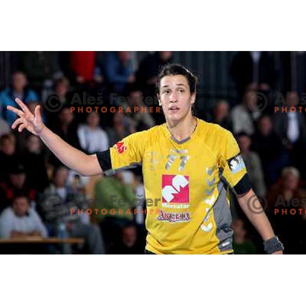 Andrea Lekic at handball match Krim Mercator- Viborg in round 3 of EHF Championsleague, played at Kodeljevo, Ljubljana, Slovenia 15.11.2008. Krim Mercator won 38:34 