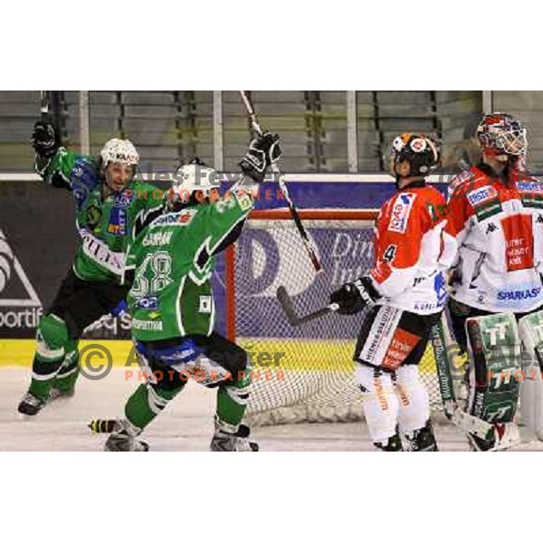 Yarema, Banham at ice-hockey match Tilia Olimpija- TWK Innsbruck in round 21 of EBEL league, played in Hala Tivoli, Ljubljana, Slovenia 16.11.2008 