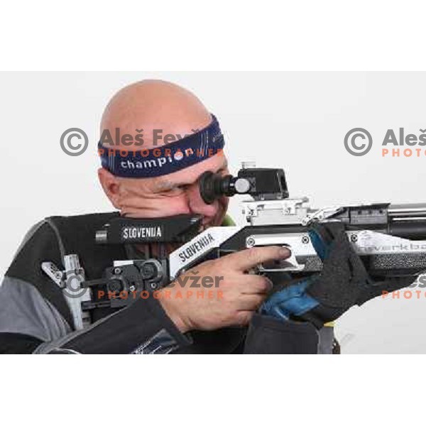 Franc Pinter,member of Slovenia Paraolympic team in shooting 