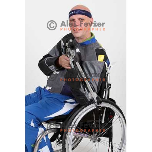 Franc Pinter,member of Slovenia Paraolympic team in shooting 