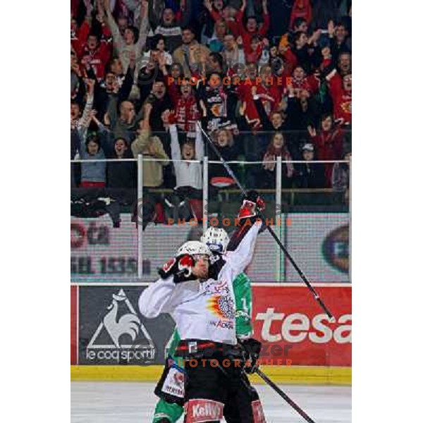 Andrej Hebar at ice-hockey match Tilia Olimpija- Acroni Jesenice in round 23 of EBEL league, played in Hala Tivoli, Ljubljana, Slovenia 21.11.2008. 