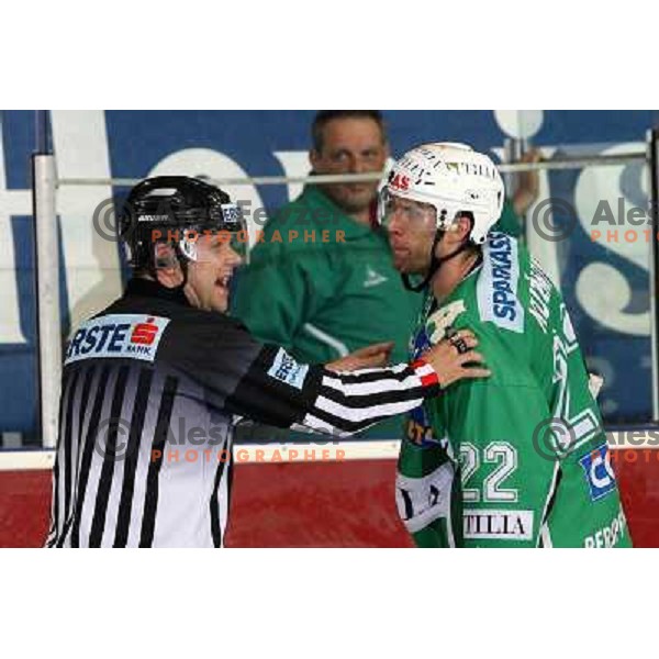 Greg Kuznik at ice-hockey match Tilia Olimpija- Acroni Jesenice in round 23 of EBEL league, played in Ljubljana, Slovenia 21.11.2008. Tilia Olimpija won 4:3 