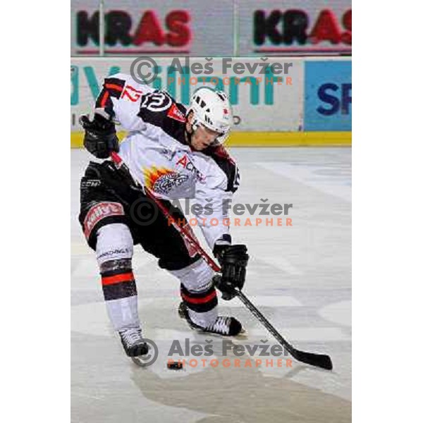 David Rodman (12) at ice-hockey match Tilia Olimpija- Acroni Jesenice in round 23 of EBEL league, played in Ljubljana, Slovenia 21.11.2008. Tilia Olimpija won 4:3 