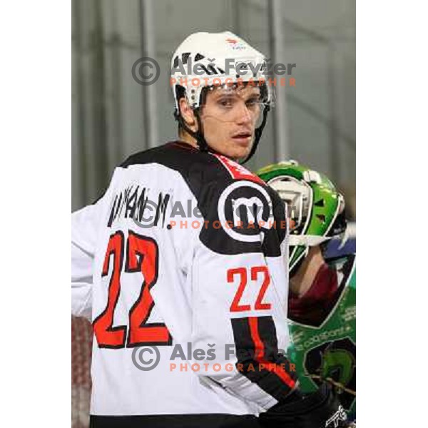  Marcel Rodman (22) at ice-hockey match Tilia Olimpija- Acroni Jesenice in round 23 of EBEL league, played in Ljubljana, Slovenia 21.11.2008. Tilia Olimpija won 4:3 
