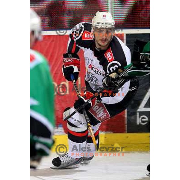 Miha Rebolj at ice-hockey match Tilia Olimpija- Acroni Jesenice in round 23 of EBEL league, played in Ljubljana, Slovenia 21.11.2008. Tilia Olimpija won 4:3 