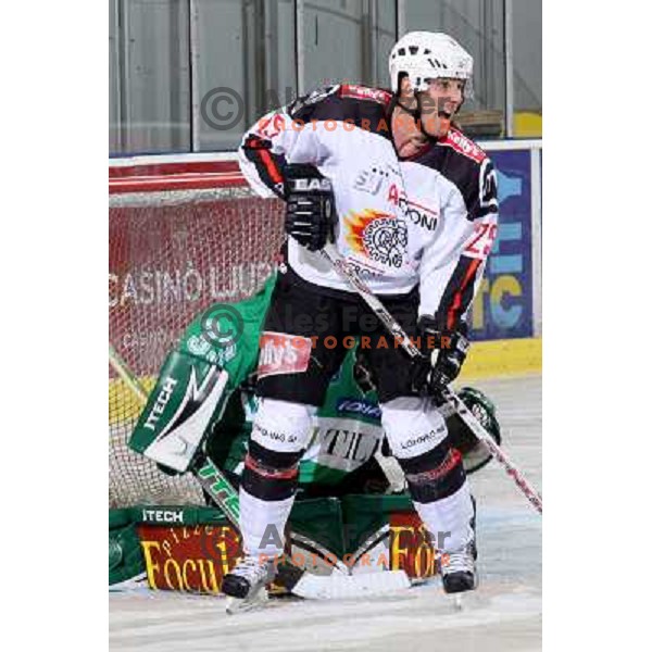 Conny Stromberg at ice-hockey match Tilia Olimpija- Acroni Jesenice in round 23 of EBEL league, played in Ljubljana, Slovenia 21.11.2008. Tilia Olimpija won 4:3 