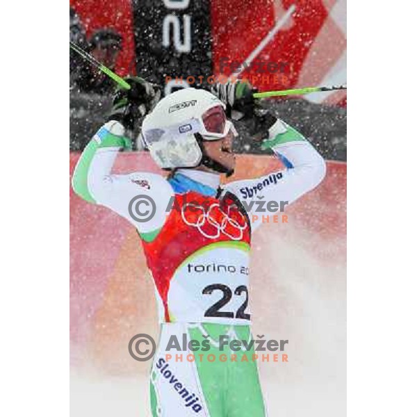 Ana drev of Slovenia during Giant Slalom women at winter Olympic Games, Torino , Italy on February 24, 2006