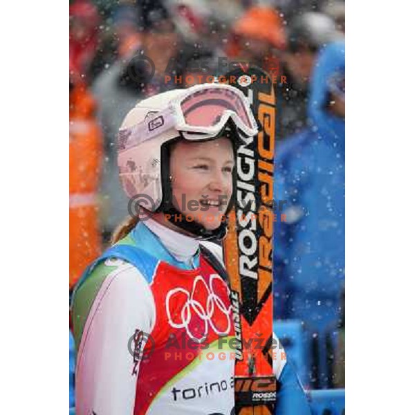 Ana drev of Slovenia during Giant Slalom women at winter Olympic Games, Torino , Italy on February 24, 2006