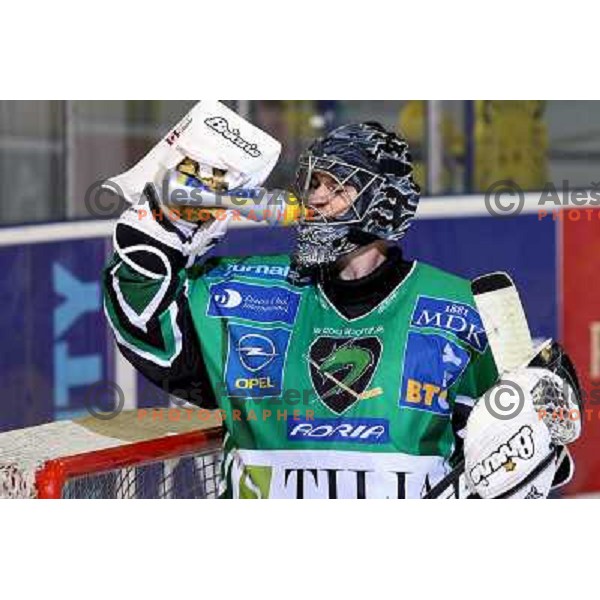 Markus Korhonen at ice-hockey match Tilia Olimpija-Red Bull Salzburg in round 26 of EBEL league, played in Hala Tivoli, Ljubljana, Slovenia 28.11.2008 