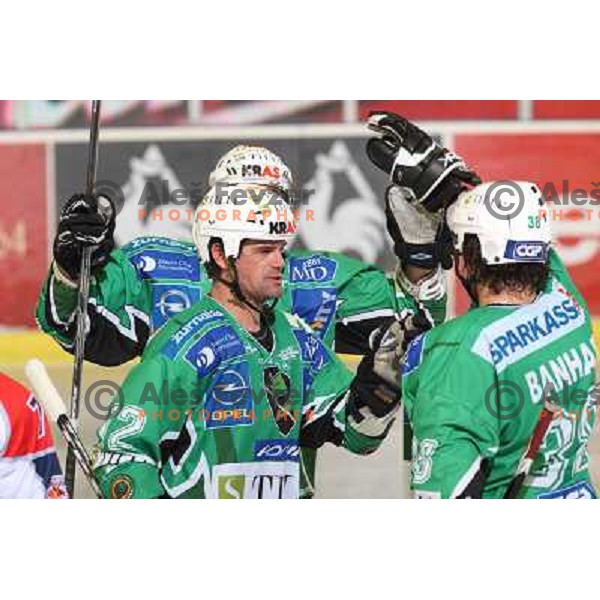 Elik, Banham at ice hockey game Tilia Olimpija- Red Bull Salzburg in round 26 of EBEL league, played in Hala Tivoli, Ljubljana 28.11.2008. Tilia Olimpija won 6:4 