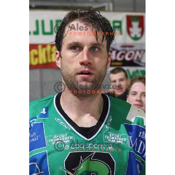 Greg Kuznik at ice hockey game Tilia Olimpija- Red Bull Salzburg in round 26 of EBEL league, played in Hala Tivoli, Ljubljana 28.11.2008. Tilia Olimpija won 6:4 