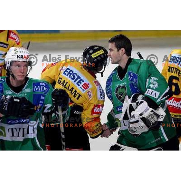 at ice-hockey match Tilia Olimpija- Vienna Capitals in round 28 of EBEl league, played in Hala Tivoli, Ljubljana 2.12.2008. Vienna Capitals won 3:2 