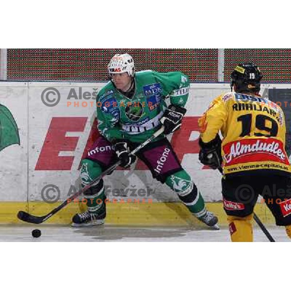 at ice-hockey match Tilia Olimpija- Vienna Capitals in round 28 of EBEl league, played in Hala Tivoli, Ljubljana 2.12.2008. Vienna Capitals won 3:2 
