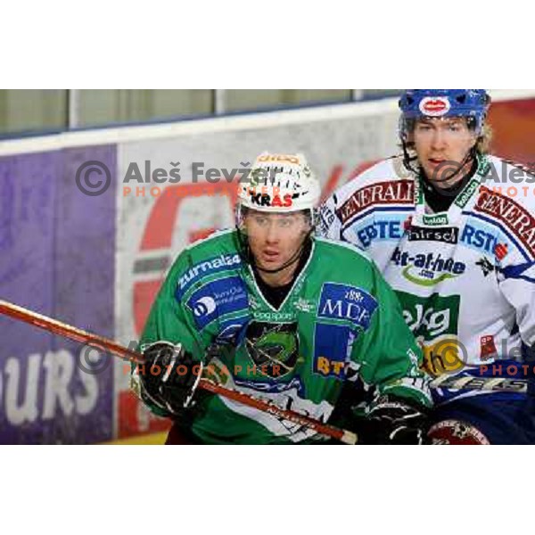 Hocevar at ice hockey match Tilia Olimpija-VSV in EBEL league, played in Hala Tivoli, Ljubljana 5.12.2008 